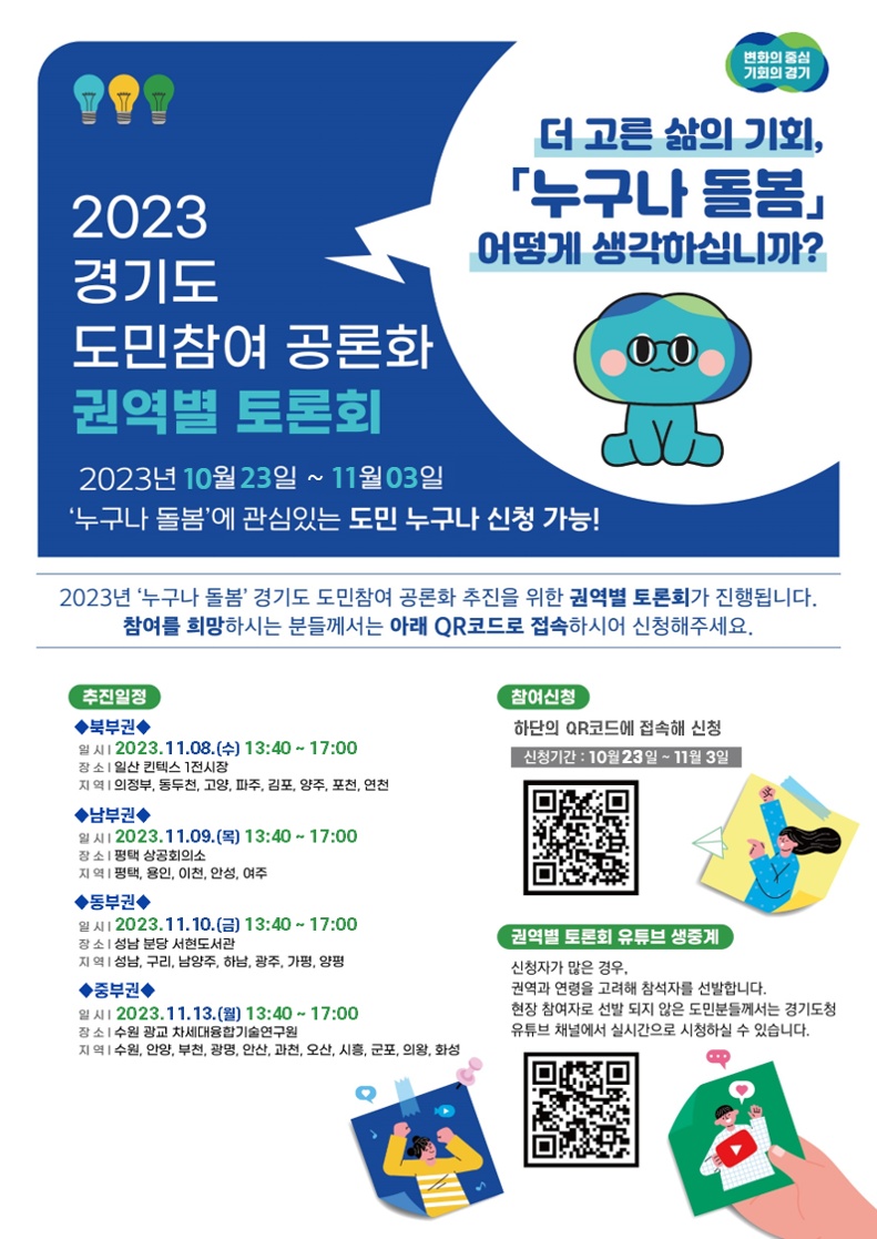 [경기] 2023 경기도 도민참여 공론화 권역별 토론회