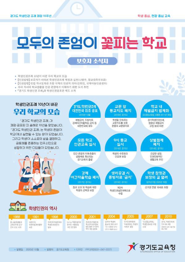 모두의 존엄이 꽃피는 학교 보호자 소식지