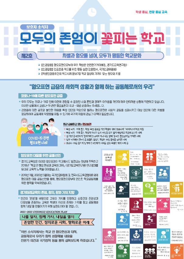 모두의 존엄이 꽃피는 학교 보호자 소식지 제2호