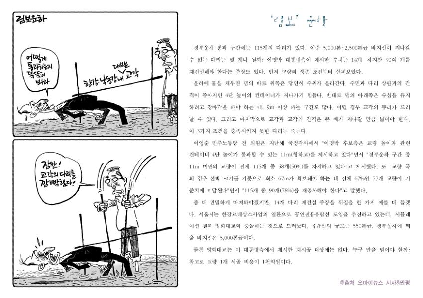 오마이뉴스 시사&만평, 한겨레 그림판 스크랩 모음