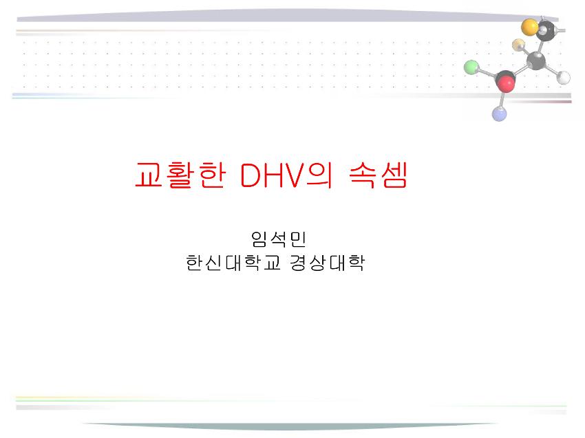 교활한 DHV의 속셈 PPT