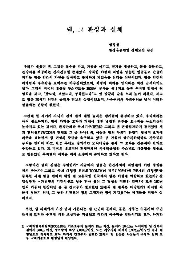 댐, 그 환상과 실체 