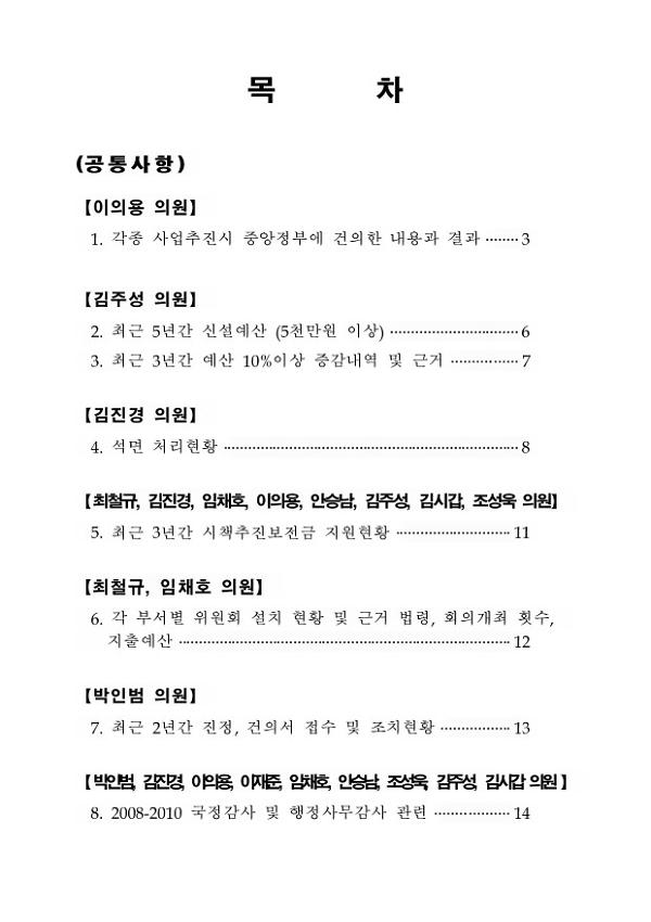 2010년 11월 행감자료(보건환경연구원)