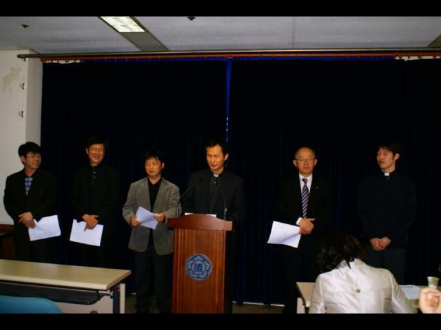 운하백지화 경기행동 총선후보자 운하관련 설문결과 발표 기자회견 사진